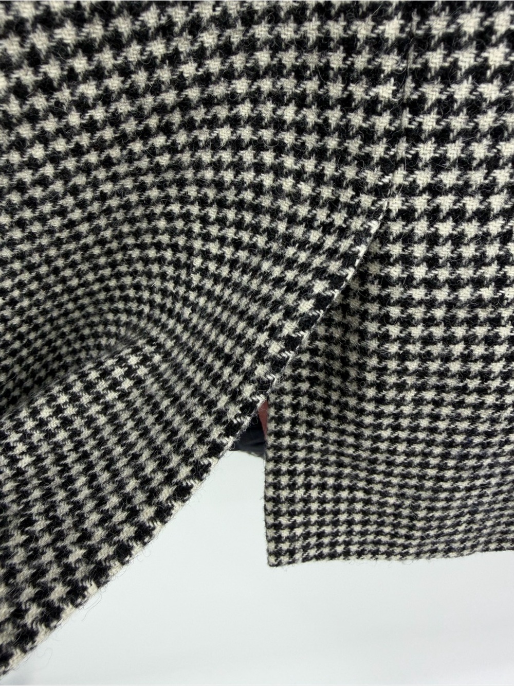 J. Crew Regent Houndstooth Wool Blazer Coat Black Ivory Size 16 - Picture 7 of 10